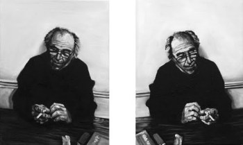 Artistic depiction of philosopher Jean Baudrillard.