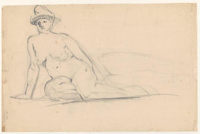 sjedeći ženski akt - 1905